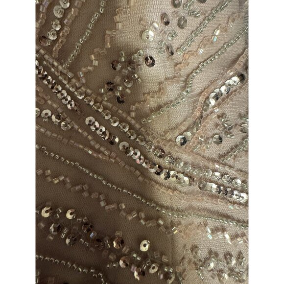 Xscape Blush 12 Blush Sequin Mother o Bride Formal Wedding Party Cruise NEW $379 - Picture 4 of 16